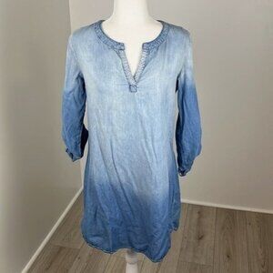 AUW Light Blue Quarter Sleeve Sun Dress Size M